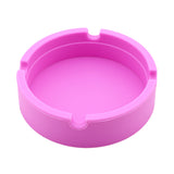 Maxbell Round Silicone Ashtray Smoking Cigar Holder for Tabletop Office Pink