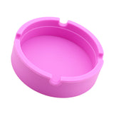 Maxbell Round Silicone Ashtray Smoking Cigar Holder for Tabletop Office Pink