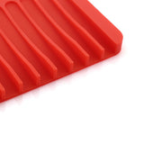 Maxbell Silicone Comb Soap Tray Anti-slip Drain Dishes Rack For Bathroom Red