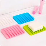 Maxbell Silicone Comb Soap Tray Anti-slip Drain Dishes Rack For Bathroom Green