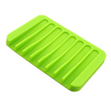 Maxbell Silicone Comb Soap Tray Anti-slip Drain Dishes Rack For Bathroom Green