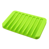 Maxbell Silicone Comb Soap Tray Anti-slip Drain Dishes Rack For Bathroom Green