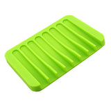 Maxbell Silicone Comb Soap Tray Anti-slip Drain Dishes Rack For Bathroom Green