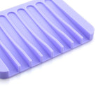 Maxbell Silicone Comb Soap Tray Anti-slip Drain Dishes Rack For Bathroom Purple