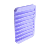 Maxbell Silicone Comb Soap Tray Anti-slip Drain Dishes Rack For Bathroom Purple
