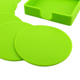 Maxbell 9.8cm Round Silicone Coaster Cup Holder Glass Cushion Tableware Green