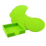 Maxbell 9.8cm Round Silicone Coaster Cup Holder Glass Cushion Tableware Green