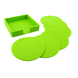 Maxbell 9.8cm Round Silicone Coaster Cup Holder Glass Cushion Tableware Green