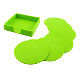 Maxbell 9.8cm Round Silicone Coaster Cup Holder Glass Cushion Tableware Green