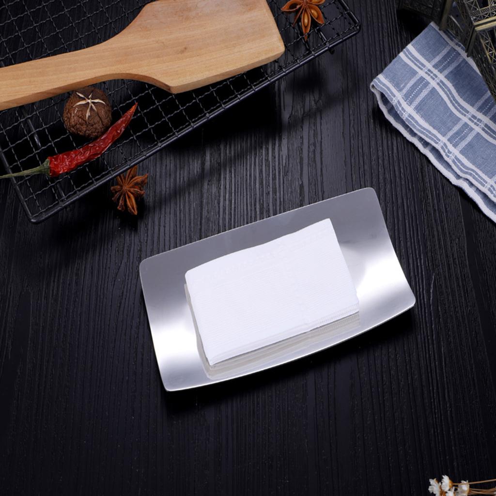 Maxbell Stainless Steel Towel Dish Snack Tray Fruit Salad Plate Kitchen Table Arc