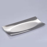 Maxbell Stainless Steel Towel Dish Snack Tray Fruit Salad Plate Kitchen Table Arc