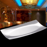 Maxbell Stainless Steel Towel Dish Snack Tray Fruit Salad Plate Kitchen Table Arc