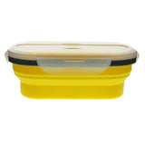 Maxbell Silicone Plastic Lunch Box Picnic Bento Container  Food Storage Box Yellow
