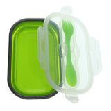 Maxbell Silicone Plastic Lunch Box Picnic Bento Container  Food Storage Box Green