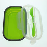 Maxbell Silicone Plastic Lunch Box Picnic Bento Container  Food Storage Box Green