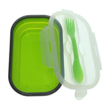 Maxbell Silicone Plastic Lunch Box Picnic Bento Container  Food Storage Box Green