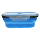 Maxbell Silicone Plastic Lunch Box Picnic Bento Container  Food Storage Box Blue