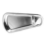 Maxbell Fan shape Stainless Towel Tray Storage Tray Dish Plate Tea Fruit Tray Silver