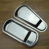 Maxbell Fan shape Stainless Towel Tray Storage Tray Dish Plate Tea Fruit Tray Silver
