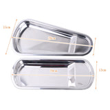 Maxbell Fan shape Stainless Towel Tray Storage Tray Dish Plate Tea Fruit Tray Silver