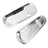 Maxbell Fan shape Stainless Towel Tray Storage Tray Dish Plate Tea Fruit Tray Silver