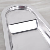 Maxbell Fan shape Stainless Towel Tray Storage Tray Dish Plate Tea Fruit Tray Silver