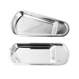 Maxbell Fan shape Stainless Towel Tray Storage Tray Dish Plate Tea Fruit Tray Silver