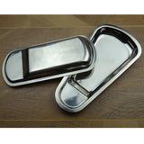 Maxbell Fan shape Stainless Towel Tray Storage Tray Dish Plate Tea Fruit Tray Silver