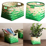 Maxbell Handmade Bamboo Fiber Weaving Decorative Storage Basket Home Organizer S