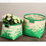 Maxbell Handmade Bamboo Fiber Weaving Decorative Storage Basket Home Organizer S