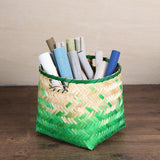 Maxbell Handmade Bamboo Fiber Weaving Decorative Storage Basket Home Organizer S