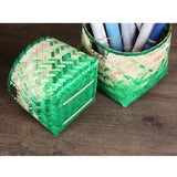 Maxbell Handmade Bamboo Fiber Weaving Decorative Storage Basket Home Organizer S
