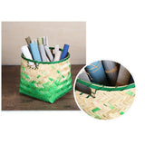 Maxbell Handmade Bamboo Fiber Weaving Decorative Storage Basket Home Organizer S