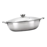 Maxbell  Stainless Steel Hot Pot Twin Divided Cookware Induction Pot A