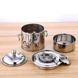 Maxbell Stainless Steel Shabu Shabu Cookware Hot Pot With Alcohol Burner Lid Silver