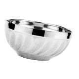 Maxbell  Kids Stainless Steel Double-deck Bowl Silver Color Dual-Layers Container 11.5CM
