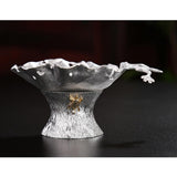 Maxbell Pure Tin Tea Filter Strainer Leaf Shaped Kung Fu Tea Tool Tortoise base