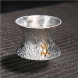 Maxbell Pure Tin Tea Filter Strainer Leaf Shaped Kung Fu Tea Tool Tortoise base