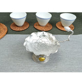 Maxbell Pure Tin Tea Filter Strainer Leaf Shaped Kung Fu Tea Tool Crab base