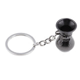 Maxbell Zinc Alloy Coffee Series Keychains Metal Key Chain Ring Black Coffeemaker
