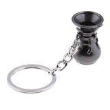 Maxbell Zinc Alloy Coffee Series Keychains Metal Key Chain Ring Black Coffeemaker