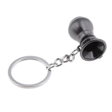 Maxbell Zinc Alloy Coffee Series Keychains Metal Key Chain Ring Black Coffeemaker