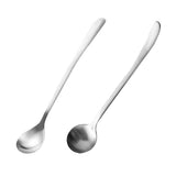 Maxbell 1 Pcs Stainless Steel Spoon with Long Handle  for Coffee Honey Spoon  Round