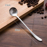 Maxbell 1 Pcs Stainless Steel Spoon with Long Handle  for Coffee Honey Spoon  Round