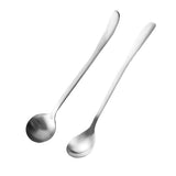 Maxbell 1 Pcs Stainless Steel Spoon with Long Handle  for Coffee Honey Spoon  Round