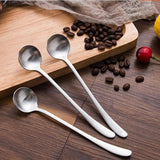 Maxbell 1 Pcs Stainless Steel Spoon with Long Handle  for Coffee Honey Spoon  Round