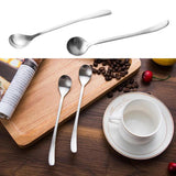Maxbell 1 Pcs Stainless Steel Spoon with Long Handle  for Coffee Honey Spoon  Round
