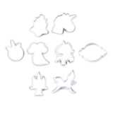 Maxbell 8pcs Fondant Baking Molds Christmas Unicorn Cake Mould Chocolate Cookies A