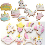 Maxbell 8pcs Fondant Baking Molds Christmas Unicorn Cake Mould Chocolate Cookies A