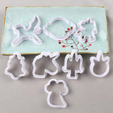 Maxbell 8pcs Fondant Baking Molds Christmas Unicorn Cake Mould Chocolate Cookies A